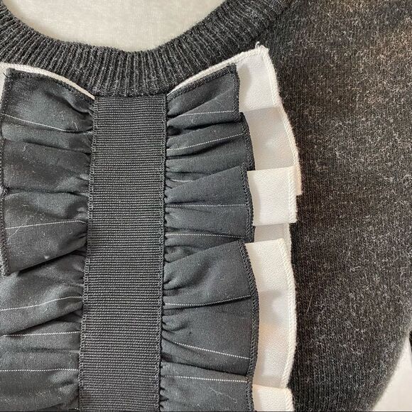 No-Na Cashmere Blend Bib‎ Front Half Sleeve Sweater Size Medium - Picture 6 of 15